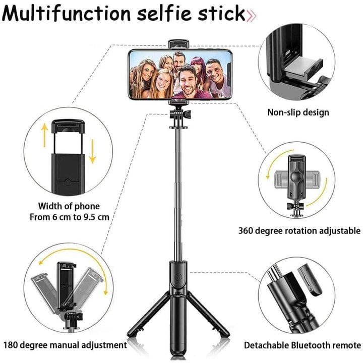 360° Rotate Tripod Selfie Stick - Promo 50% Today