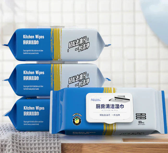 Tisu Basah Dapur (80pcs) - Kitchen Cleaning Wipes