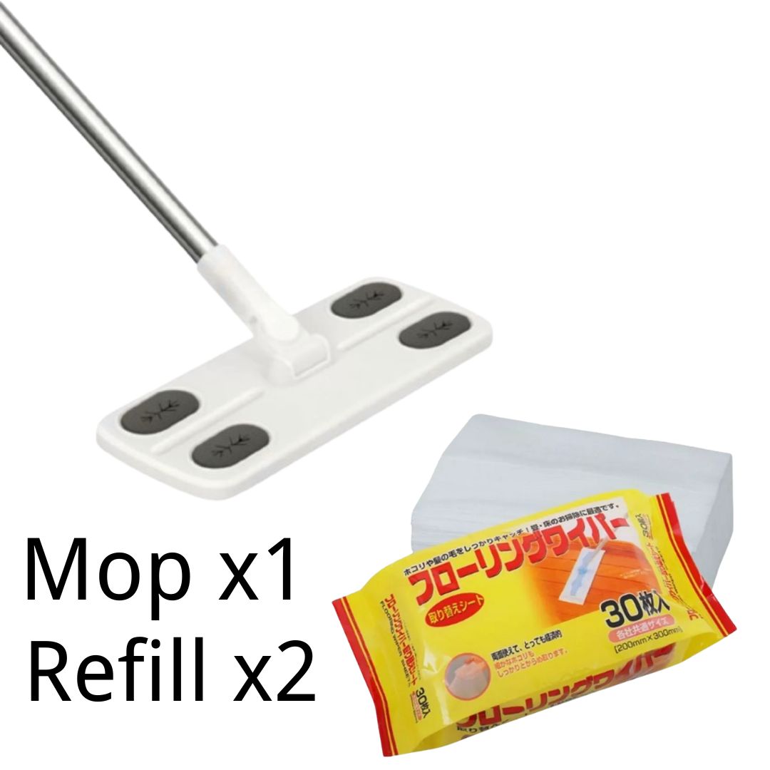 Mop Tisu Lantai 2in1 (Free Wet and Dry Wipes)
